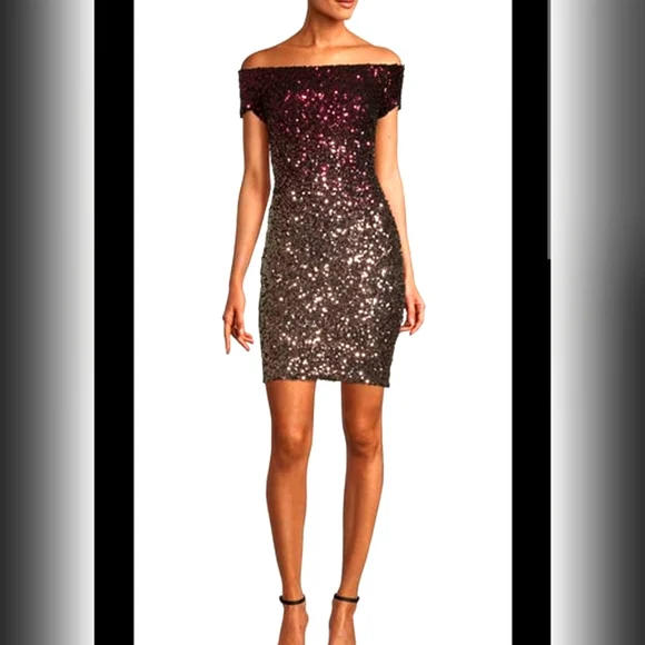 slim fit dress slacks Dare to Dream One Shoulder Sequin Maxi Dress: Burgundy/Gold Multi main image 0